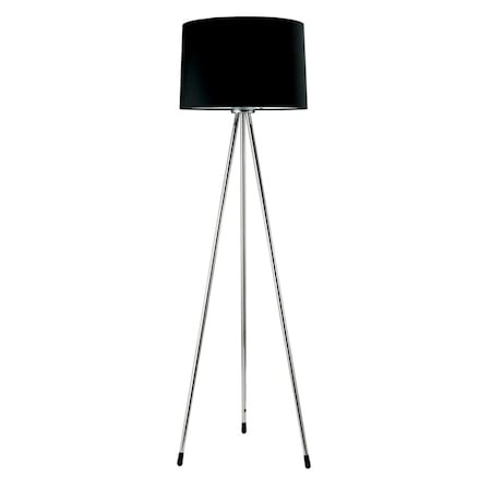 Ore Furniture 3 Legged Black Floor Lamp 31181BK